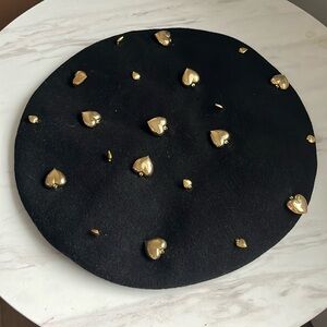 Vintage Frederick Fox Boutique Hat Gold Hearts Her Majesty The Queen’s Milliner